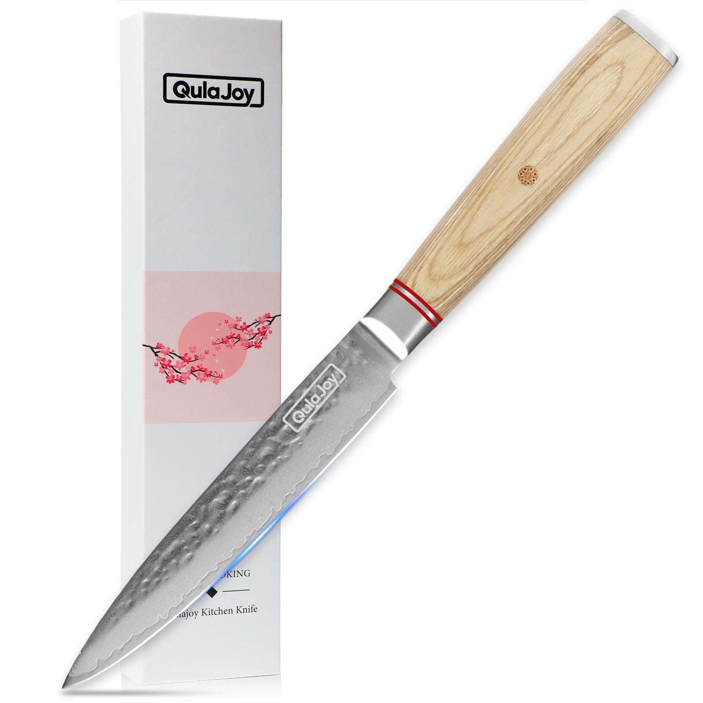 Qulajoy Nakiri-Messer 6,9 Zoll, professionelles Gemüsemesser, japanische Küchenmesser, 67-lagiges Damast-Kochmesser, Kochmesser für Zuhause und draußen mit ergonomischem Holzgriff