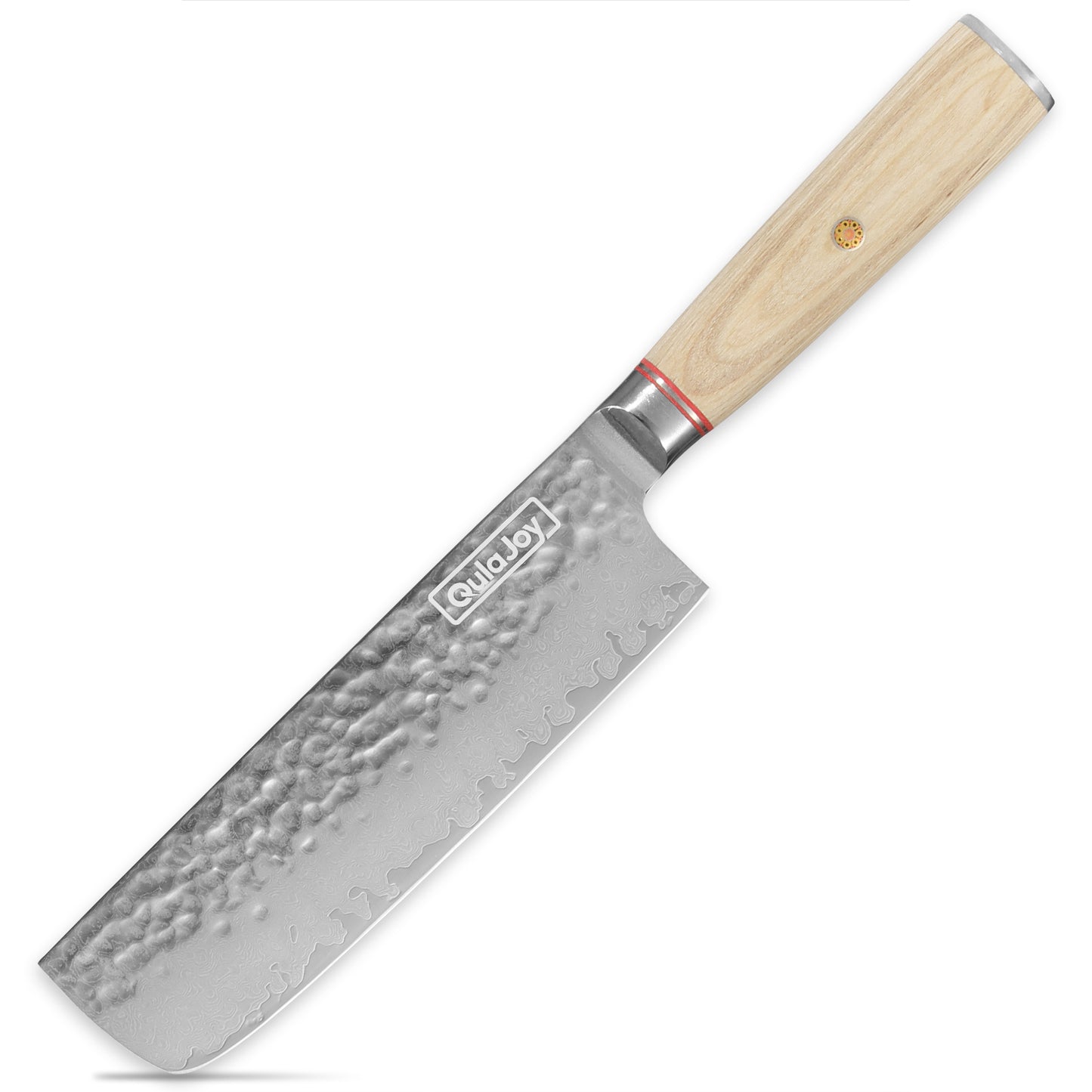 Qulajoy Nakiri-Messer 6,9 Zoll, professionelles Gemüsemesser, japanische Küchenmesser, 67-lagiges Damast-Kochmesser, Kochmesser für Zuhause und draußen mit ergonomischem Holzgriff