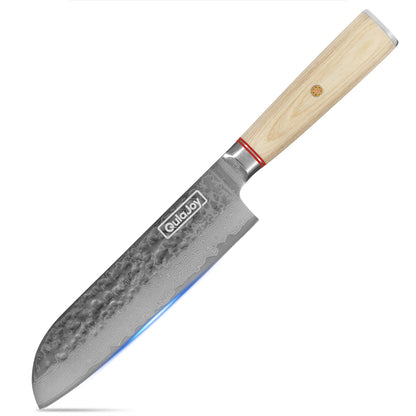Qulajoy Nakiri-Messer 6,9 Zoll, professionelles Gemüsemesser, japanische Küchenmesser, 67-lagiges Damast-Kochmesser, Kochmesser für Zuhause und draußen mit ergonomischem Holzgriff
